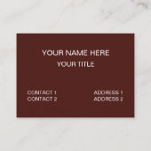 Carte De Visite Cannelle Roll Alimentation boulangerie Baker (Dos)