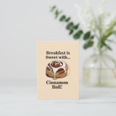 Carte De Visite Cannelle Roll Alimentation boulangerie Baker (Debout devant)