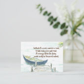 Carte De Visite Canoe Adventure Book for Baby shower Insertion (Debout devant)