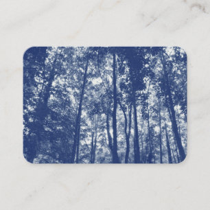 Carte De Visite Canopée de bois - Effet Cyanotype