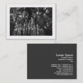 Carte De Visite Canopée de forêt 02 NB (Bordé) (Devant / Derrière)