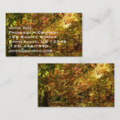 Carte De Visite Canopée des Feuilles d'automne II Photographie d'a (Devant / Derrière)