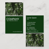 Carte De Visite Canopée en bois - Vert foncé (Devant / Derrière)