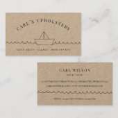 Carte De Visite canot rustique berceau rembourrage bateau location (Devant / Derrière)