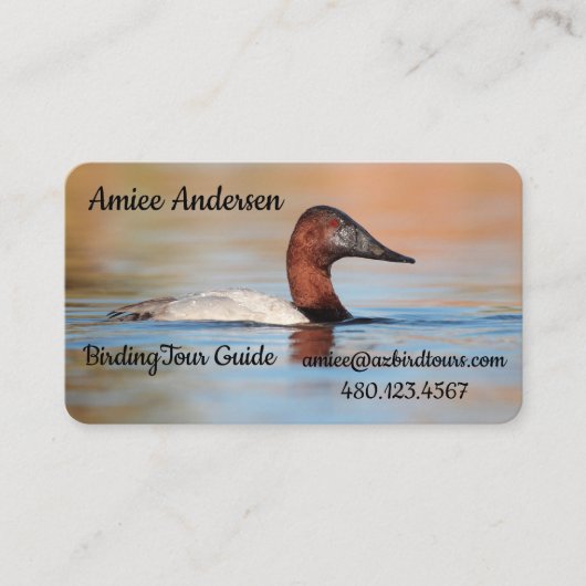 Carte De Visite Canvasback canard (Devant)