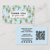 Carte De Visite Canycanes Client Commande Merci QR Code Social (Devant / Derrière)