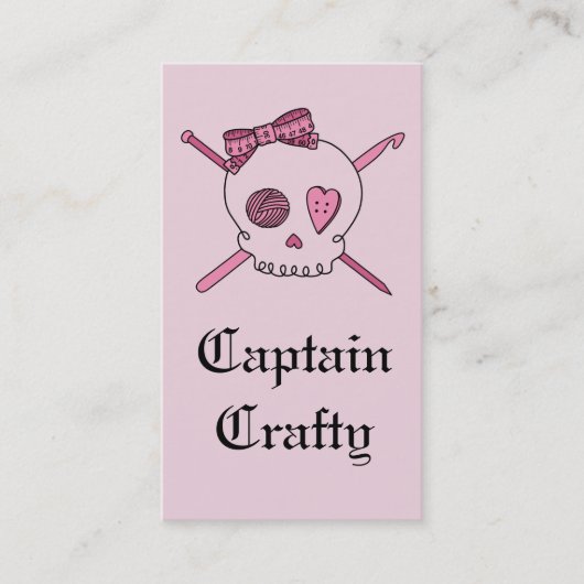 Carte De Visite Capitaine Crafty Skull et approvisionnements de (Devant)