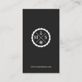 Carte De Visite Capitaine - Monogramme marin rétro (Dos)