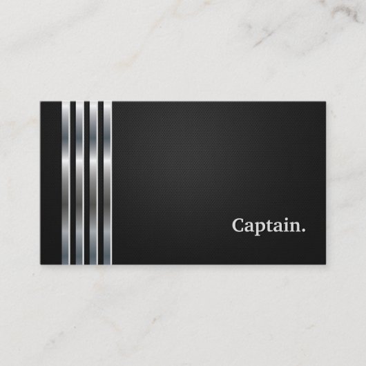 Carte De Visite Capitaine Professional Black Silver (Devant)