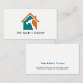 Carte De Visite Capital-risque | Entreprise | Logo de la maison Ha (Devant / Derrière)