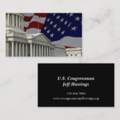 Carte De Visite Capitale et drapeau des États-Unis (Devant / Derrière)