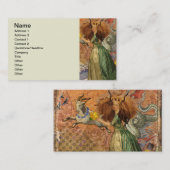 Carte De Visite Capricorn Femme Chèvre Whimsical Amusant (Devant / Derrière)