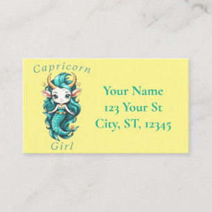 Carte De Visite Capricorn Girl Mermaid Thunder_Cove