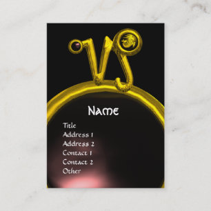 CARTE DE VISITE CAPRICORN ZODIAC SIGNE JEWEL MONOGRAS