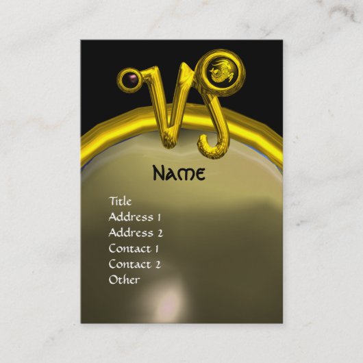 CARTE DE VISITE CAPRICORN ZODIAC SIGNE JEWEL MONOGRAS (Devant)