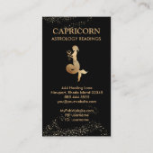 Carte De Visite *~* Capricorne Zodiac Astrologie Lectures Noir (Dos)