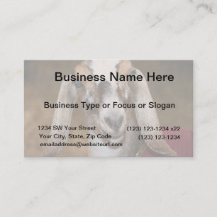 Carte De Visite Caprin blanc de rayure de daine de chèvre de