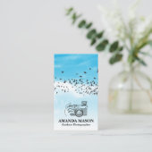 Carte De Visite Capture de la caméra | Oiseaux dans le ciel (Debout devant)