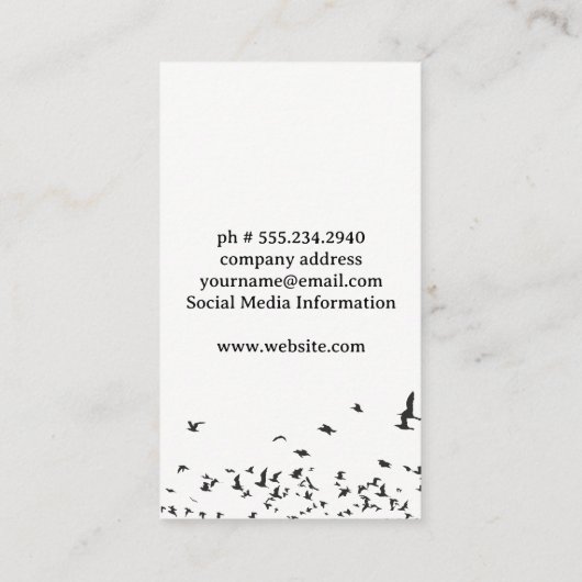 Carte De Visite Capture de la caméra | Oiseaux dans le ciel (Dos)