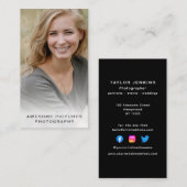 Carte De Visite Capture d'écran de la photo Photographe des médias (Devant / Derrière)