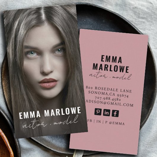 Carte De Visite Capture d'écran de la photo professionnelle du mod