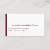 Carte De Visite Capture d'écran de l'acteur Burgundy Red Stripe (Dos)