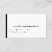 Carte De Visite Capture d'écran de l'acteur noir (Dos)