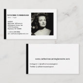 Carte De Visite Capture d'écran de l'acteur noir (Devant / Derrière)