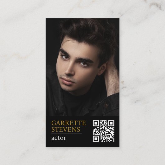 Carte De Visite Capture d'écran de signature minimal de l'acteur m (Devant)