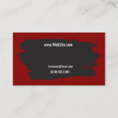 Carte De Visite Capture d'écran Peinture Brush Thème pour artistes (Dos)