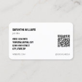 Carte De Visite Capture d'écran QR ou logo personnalisé (Dos)