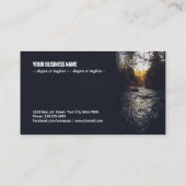 Carte De Visite Capture verticale d'une rivière au milieu d'arbres (Dos)