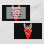 Carte De Visite Capuchon de chat (Devant / Derrière)