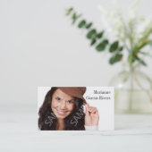 Carte De Visite Capuchon floral subtil (Debout devant)