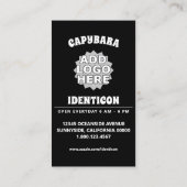 Carte De Visite capybara cow-boy (Dos)