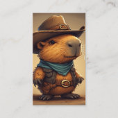 Carte De Visite capybara cow-boy (Devant)