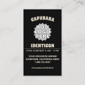 Carte De Visite capybara cow-boy (Dos)