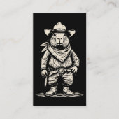 Carte De Visite capybara cow-boy (Devant)