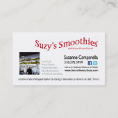 Carte De Visite Car de nourriture de nutritionniste de Smoothies (Dos)