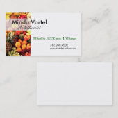 Carte De Visite Car de nourriture de nutritionniste, sain, perte (Devant / Derrière)