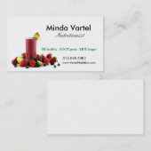 Carte De Visite Car de nourriture de nutritionniste, santé, (Devant / Derrière)