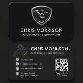 Carte De Visite Car Detailing Services QR Code Professional