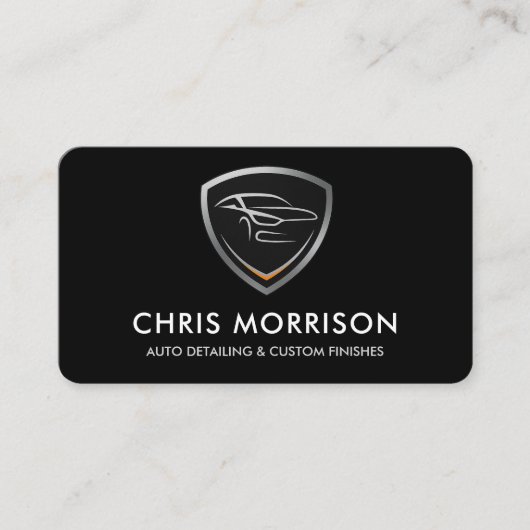 Carte De Visite Car Detailing Services QR Code Professional (Devant)