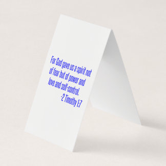 Carte De Visite Car Dieu nous a donné un esprit non pas de peur ma