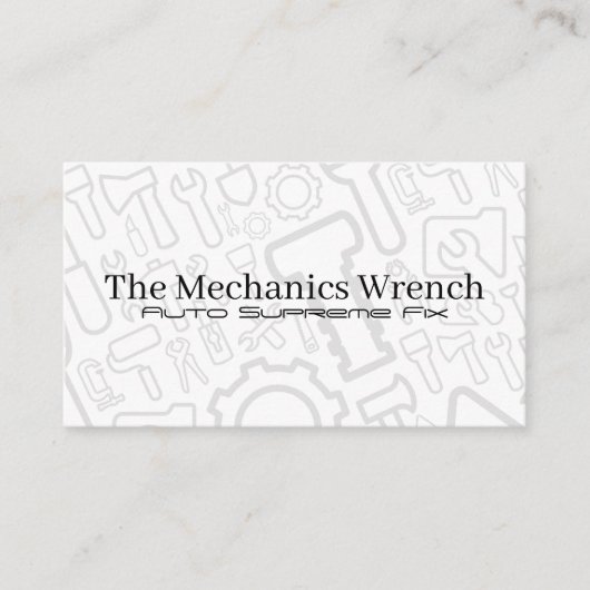 Carte De Visite Car Fix Tools | Auto Service | Mechanic (Devant)