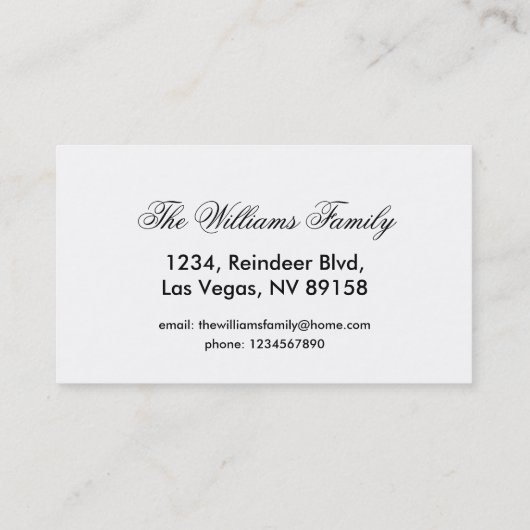 Carte De Visite Car Holiday Mountains (Dos)