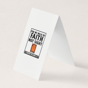 Carte De Visite Car nous marchons par foi chrétienne foi religieu