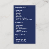 Carte De Visite Car Racing Auto Services (Dos)