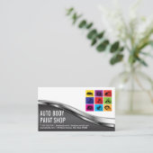 Carte De Visite Car Shop | Auto Service Icons (Debout devant)