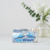 Carte De Visite Car Wash Graphics | Soap Bubbles | Auto Service (Debout devant)